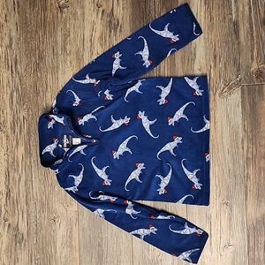 OshKosh kids Christmas Santa Dinosaur fleece pullover, size 12